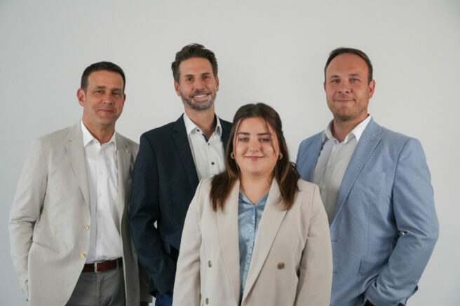 Ansprechpartner Harald Fischar, André Leibacher, Melisa Cagran and Michael Meissner, REINHOLD KELLER Group