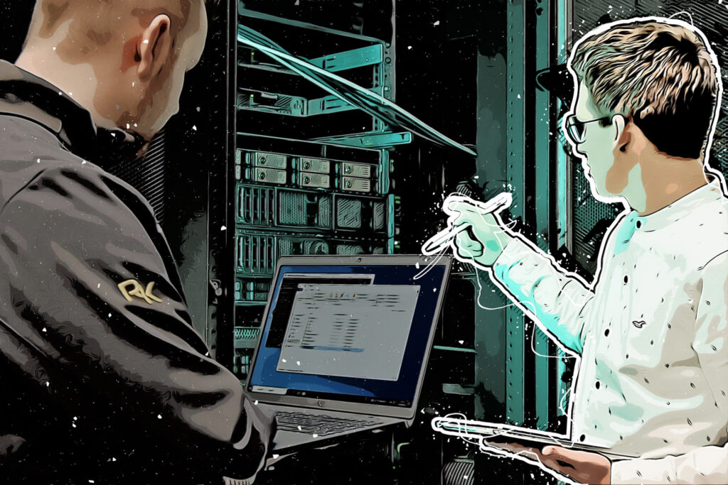 Serverraum IT, Cartoon Effekt