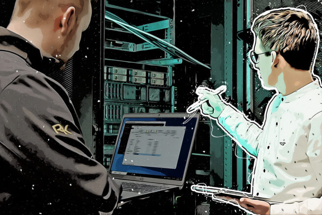 Serverraum IT, Cartoon Effekt