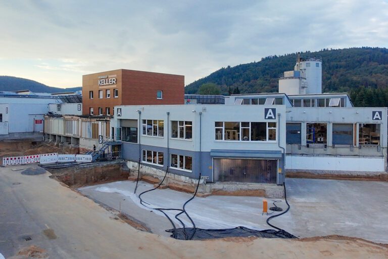 Construction Update, Aerial View of the Kleinheubach Site, REINHOLD KELLER Group